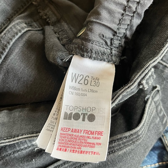 TOPSHOP Moto Black Skinny Jeans - Picture 3 of 4